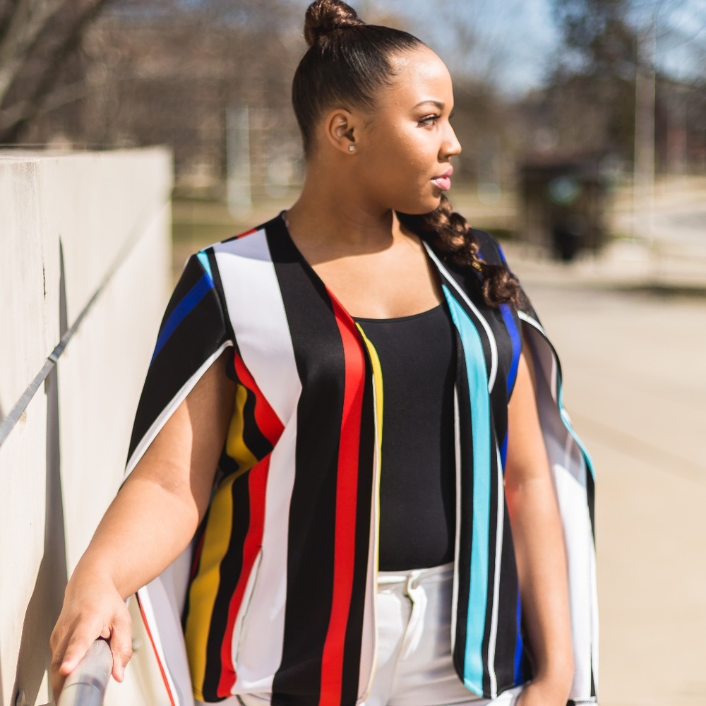 Plus Size Cape Blazer